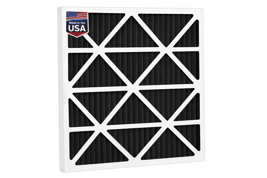 A CarbonShield MERV 8 activated-carbon furnace filter